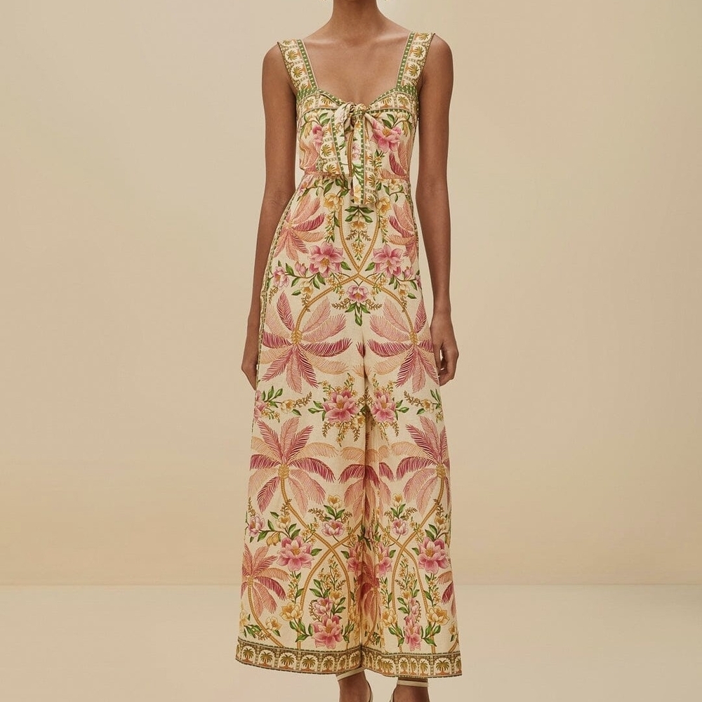 NWT Palm Dream Jumpsuit in Off-White.